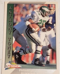 1991 Pacific #398 Anthony Toney RB Philadelphia Eagles  ***40% OFF 2+ Cards - Picture 1 of 2