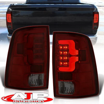 Red Smoke LED Bar Tail Lights Brake Lamps For 2009-2018 Dodge Ram 1500 2500 3500 - Image 1 of 4