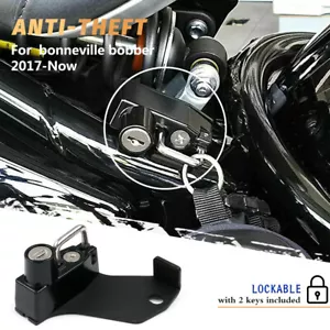 For Motorcycle Bonneville Bobber 2017 2018 2019 Helmet Hook Lock W/ Key Security - Foto 1 di 10