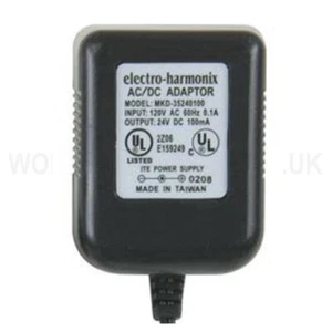 Fuente de alimentación EHX Electro Harmonix 24 voltios DC 100mA - enchufe Reino Unido - MKD-240100UK - Imagen 1 de 3