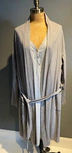 Preloved M&S Cotton Blend Knit Nightie & Robe ( not matching ) - l & xl - Picture 1 of 11