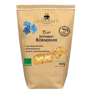 Bio Haferbrot Körnermix DIE Brotbackmischung mit Leinmehl Low Carb Set 3X600g - Bild 1 von 5