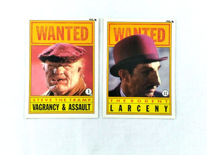 Vintage Topps Dick Tracy Movie Stickers #3 & 11