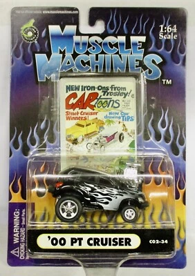 MUSCLE MACHINES DIECAST 1/64 '00 CHRYSLER PT CRUISER BLACK COMBINED SHIPPING - Image 1 of 2