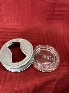Vintage Bow Tie PRESTO Aluminum Regular Mouth Lid w/ Glass PRESTO Insert - Picture 1 of 5