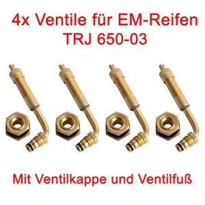 Metallventile EM Reifen gebogen 80° mit Ventilfuß TRJ650-03 für Baumaschinen LKW - Zdjęcie 1 z 6