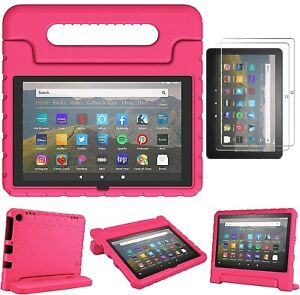 Case For Amazon Fire HD 8 Inch 12th/10th Gen 2022/2020 Kids Handle Stand Cover