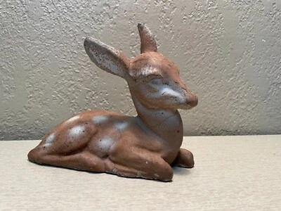 De colección Pátina envejecida Hormigón Cemento Ciervo Cervatillo 6.5 X 8 Jardín Patio Estatua Foto 1 de 4