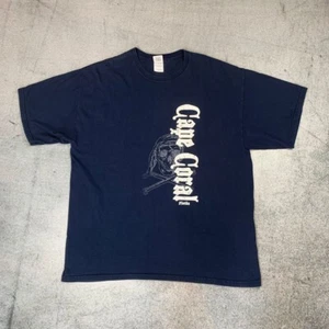 Vintage Cape Coral T-Shirt Dunkelblau XL Gildan Ultra Cotton Shirt - Picture 1 of 2