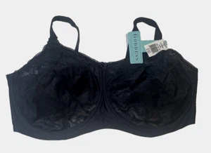 Goddess Bra Underwire Black Lace Size 46 FF 46FF GD0106BK New NWT - Picture 1 of 6