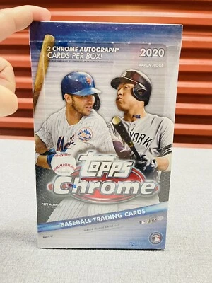 New MLB Topps 2020 Chrome Baseball Hobby Box- 2 Autographs [Factory Sealed] - Image 1 of 4