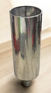 FORD POWERSTROKE 4" ENTRADA 10" SALIDA 36"L PULIDO ACERO INOXIDABLE DIÉSEL PILA ENROLLADA - Imagen 1 de 4