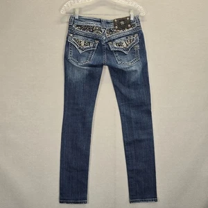 Pantalones de mezclilla para mujer Miss Me Je606353R ajustados adornados talla 26 - Imagen 1 de 16