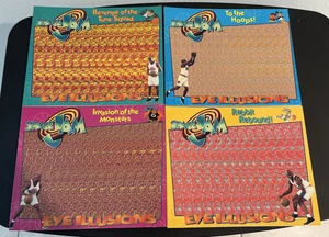Lot Of 4 Space Jam Books Eye Illusions Michael Jordan Looney Tunes - Foto 1 di 13