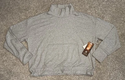 Sudadera pulóver recortada con cuello falso para mujer Kyodan Outdoor | Nueva con etiquetas | Gris | M Foto 1 de 4