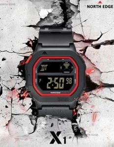 NORTH EDGE X1 Military Tactical Watch Men Digital 5ATM Dustproof Luminous Red - Picture 1 of 5