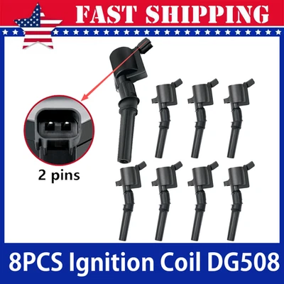 8 DG508 Ignition Coil Pack For Ford F150 Expedition 2000 2001 2002-2004 4.6/5.4L Foto 1 de 4