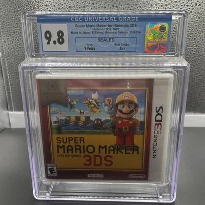 Super Mario Maker 3DS запечатанный и оцененный CGC 9.8 A++ - Изображение 1 из 4