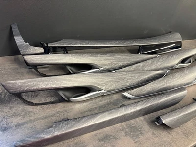 Conjunto de acabamento interno BMW X5 F15 madeira escura MATT - Imagem 1 de 4