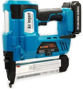 Pistola grapadora clavadora inalámbrica industrial KATSU 18V con batería de 2,0 Ah, 215055 - Imagen 1 de 7