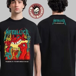 Camiseta Metallica M72 Philly 2025 Night 2 Philadelphia Pa 25 de mayo Red Demon Art - Imagen 1 de 3