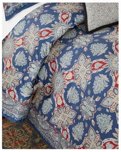 NEW Ralph Lauren Archer Foulard FULL / QUEEN SIZE Comforter Navy Blue MSRP $475 - Picture 1 of 3