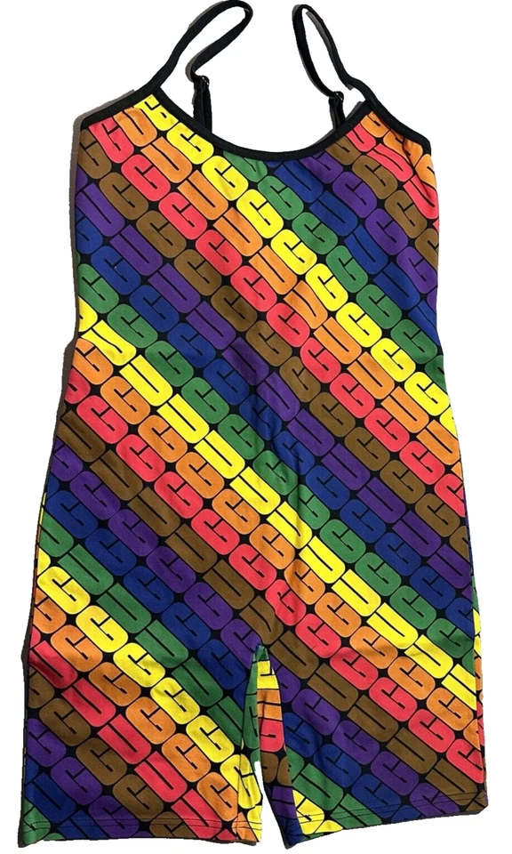 BODY UGG ORGULLO ADKIN DE UNA PIEZA LOGOTIPO ARCO IRIS ALGODÓN ORGÁNICO TALLA MEDIANA Foto 1 de 4