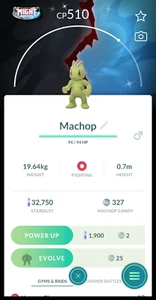Shiny Machop have Might and Mastery–themed Background - P T C - Picture 1 of 1