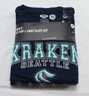 Seattle Kraken Men's Concepts Sport Arctic T-Shirt Pajama Set LV5 Navy Large NWT