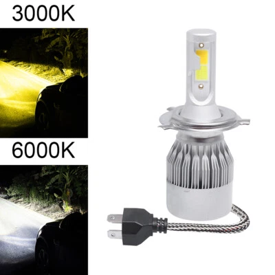 H4 LED Fog Light Yellow 3000K White 6000K Dual Colors Lamp 36W Replacement 1PCS - Image 1 of 4
