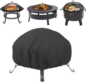 Fire Pit Cover round for Fire Pit 22- 34 Inch, Waterproof Outdoor Firepit Cover, - Picture 1 of 6