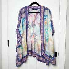 TOLANI COLLECTION Raelyn Size L Open Lightweight Kimono Style Cover Up Cardigan