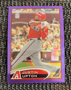 2012 Topps Chrome Purple Refractor #10 Justin Upton - Picture 1 of 2
