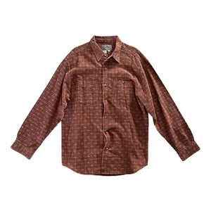 Vintage The Territory Ahead Shirt Mens XL Brown Long Sleeve Aztec Button Front - Picture 1 of 5