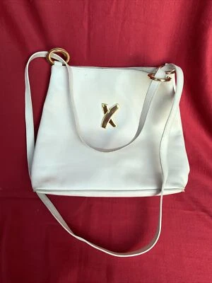 Bolsa tiracolo Paloma Picasso couro osso bolsa de ombro feita na Itália - Imagem 1 de 4