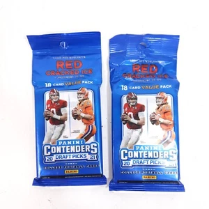 2 Packs 2021 Panini Contenders Draft Picks Red Cracked Ice New Sealed - Picture 1 of 2