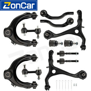 12x Front Upper Lower Control Arms Sway Bars Tie Rods for Acura TSX Honda Accord