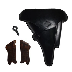 WW2 P08 Holster Black color w/Take Down Tool & Hand Grips (Adler) Repro V339 - Picture 1 of 11