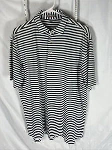 PETER MILLAR mens blue/white striped summer comfort Medium - Picture 1 of 5