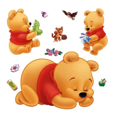 Winnie The Cute Pooh Wall Stickers For Kids Disney Decal Vinyl Kids Home Decor - Image 1 of 3