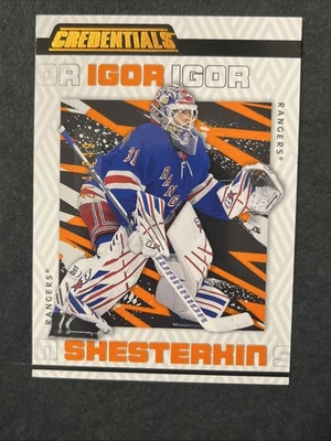 23-24 UD Credentials Orange Parallel 62 Igor Shesterkin /249 - Image 1 of 2