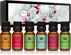 P&J Fragrance Oil Holiday Set | Mistletoe, Candy Cane, Wintermint, Apple Cider, - Picture 1 of 12