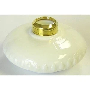 Opal White Glass Oil Lamp Font - Picture 1 of 1