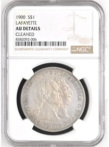 1900 Lafayette Silver Dollar $1 Coin - Certified PCGS AU Details - Rare Type! - Picture 1 of 2