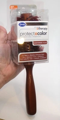 GOODY Styling Therapy Protect Color Red Med Brown QUESTAMIDE Curling Hair Brush - Image 1 of 4