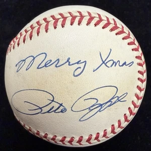 Pete Rose Merry Xmas signierter Baseball JSA - Bild 1 von 4
