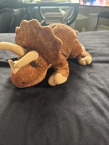 14” Triceratops Dinosaur Plush By Aurora - Picture 1 of 15