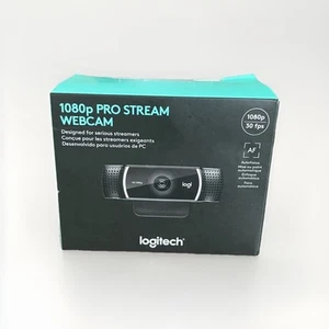Logitech 1080p Pro Stream Webcam 30 fps HD Video Streaming BRAND NEW SEALED - Afbeelding 1 van 3