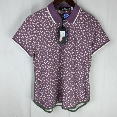 Polo Ralph Lauren RLX Para Mujer Manga Corta Talla Mediana Ajuste A Medida Púrpura Foto 1 de 4