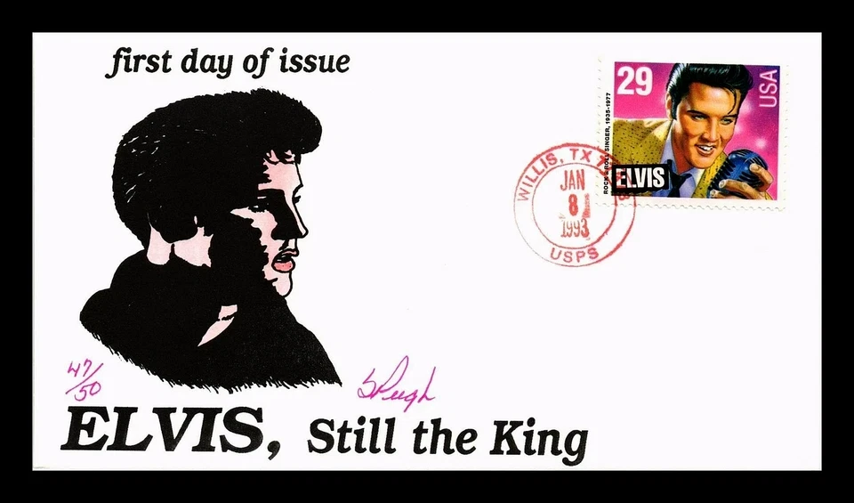 2721 29c Stamp (1993) THE 'KING' OF ROCK - ELVIS PRESLEY FDC BY JULIAN M. PUGH ! - Image 1 of 1
